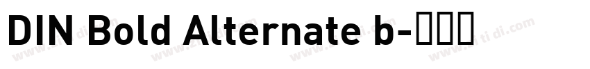 DIN Bold Alternate b字体转换